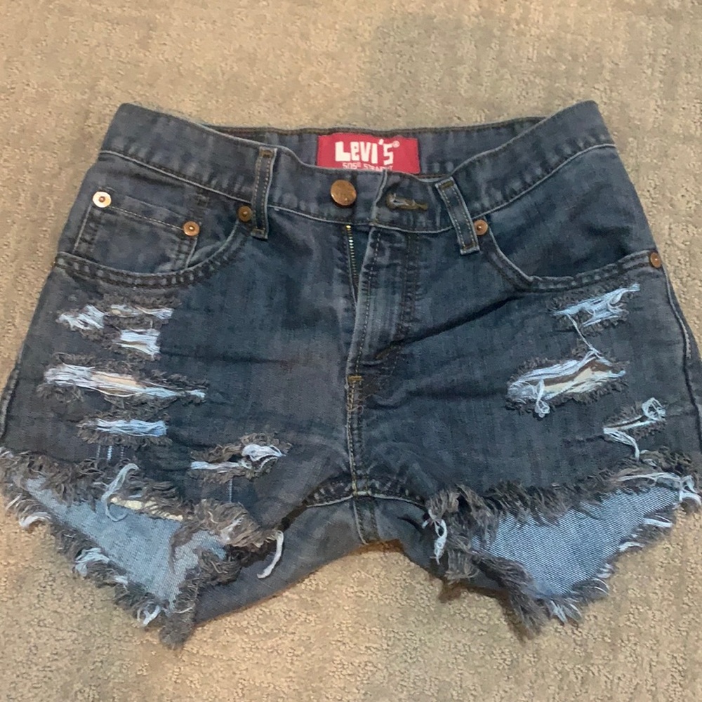 Levi Distressed Denim Shorts